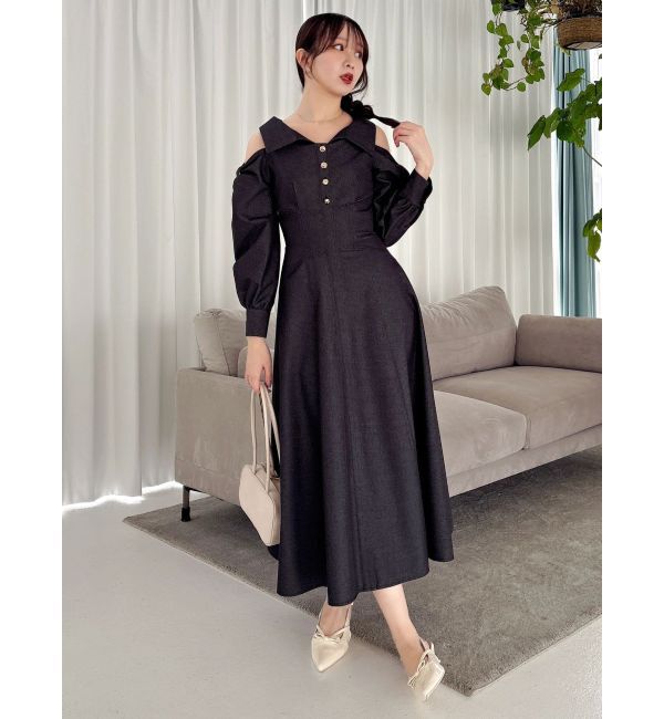 dazzlin「ショルダーリボンシェイプワンピース」|ワンピース|