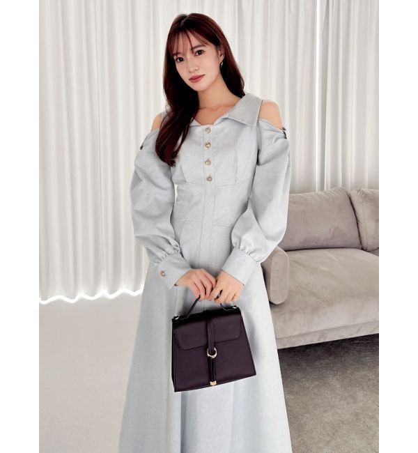 dazzlin「ショルダーリボンシェイプワンピース」|ワンピース|