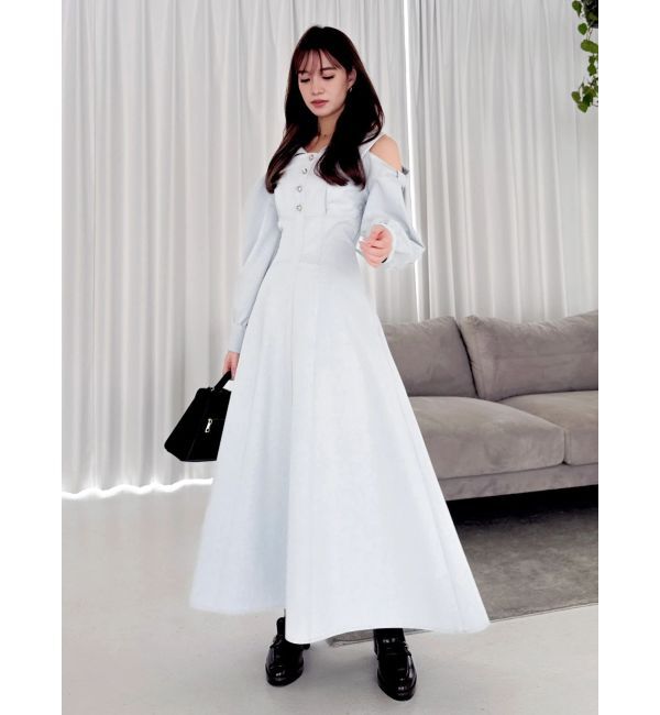 dazzlin「ショルダーリボンシェイプワンピース」|ワンピース|