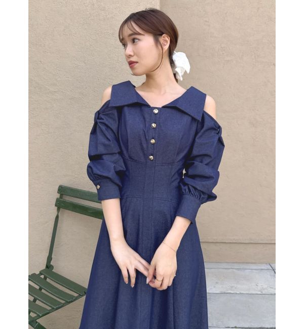 dazzlin「ショルダーリボンシェイプワンピース」|ワンピース|