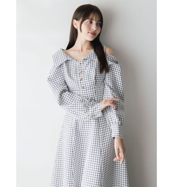 dazzlin「ショルダーリボンシェイプワンピース」|ワンピース|