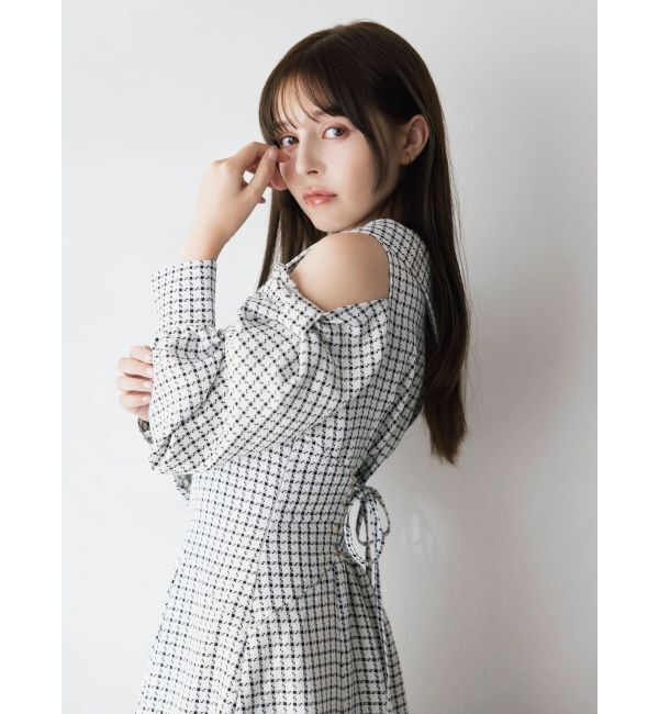 dazzlin「ショルダーリボンシェイプワンピース」|ワンピース|