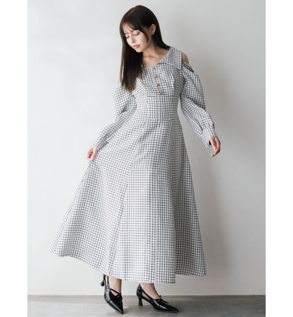 dazzlin「ショルダーリボンシェイプワンピース」|ワンピース|