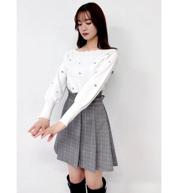 dazzlin「オフショルスカラップハートニット」|ニット・セーター|