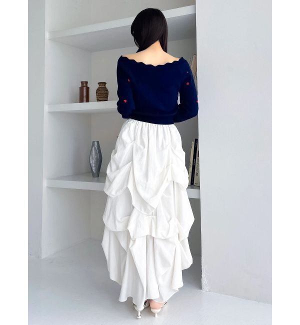 dazzlin「オフショルスカラップハートニット」|ニット・セーター|