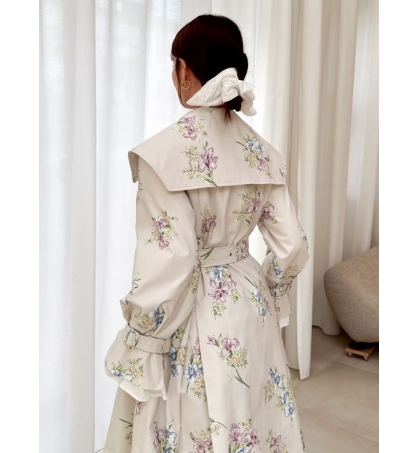 dazzlin「ビッグカラーフリルスリーブトレンチコート」|トレンチコート|