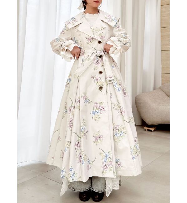 dazzlin「ビッグカラーフリルスリーブトレンチコート」|トレンチコート|