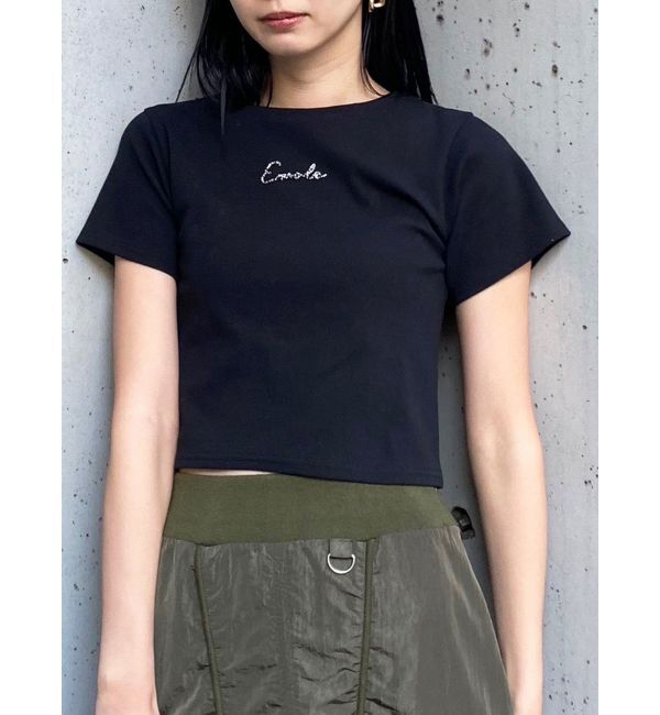 EMODA「ビーズロゴTシャツ」|Tシャツ・カットソー|