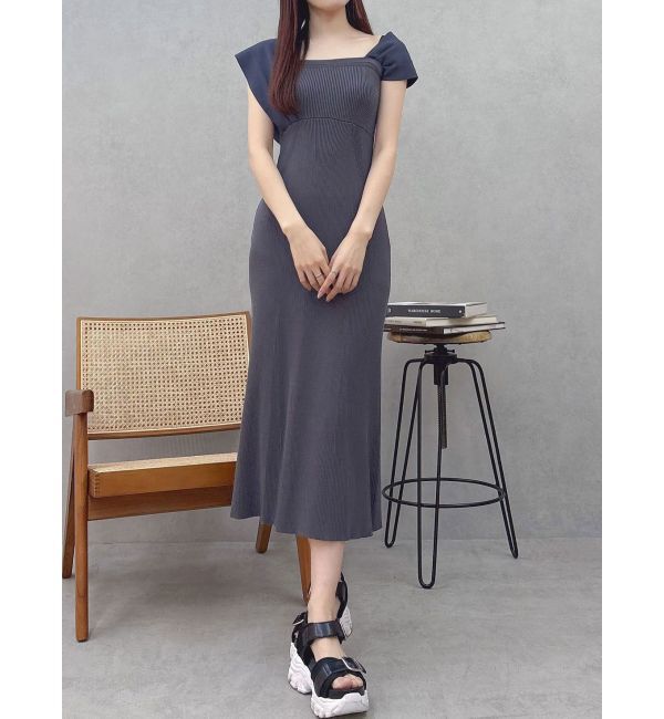 MERCURYDUO「アシメビスチェニットワンピース」|ワンピース|ミックス