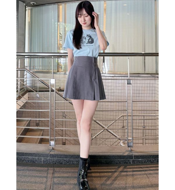 MERCURYDUO「CATプリントリボンTシャツ」|Tシャツ・カットソー|