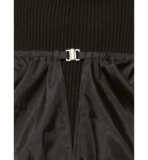 MERCURYDUO「異素材ドッキングプリーツフレアニットワピース」|ワンピース|