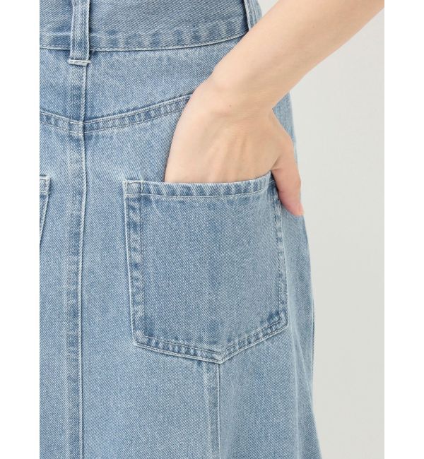 MERCURYDUO「デニムイレギュラーヘムフレアスカート」|スカート|