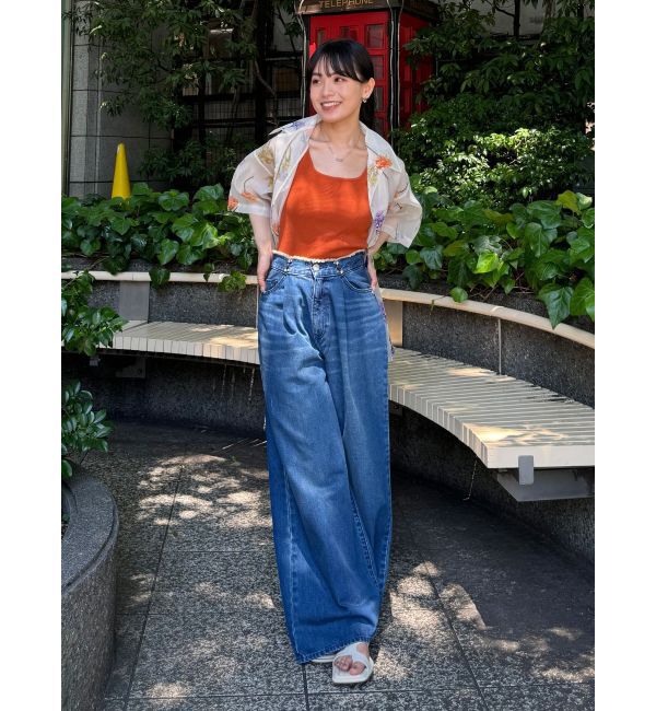 MURUA「フラワーシアーオープンカラーシャツ【WEB限定】」|シャツ・ブラウス|