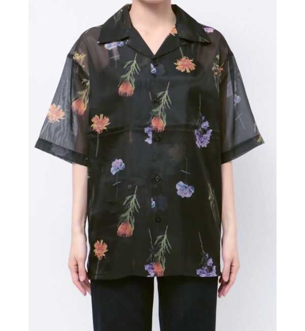 MURUA「フラワーシアーオープンカラーシャツ【WEB限定】」|シャツ・ブラウス|