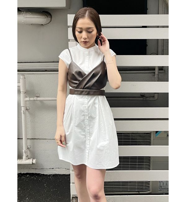MURUA「ビスチェセットシャツワンピース」|ワンピース|