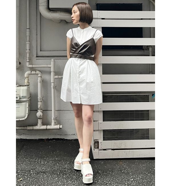 MURUA「ビスチェセットシャツワンピース」|ワンピース|