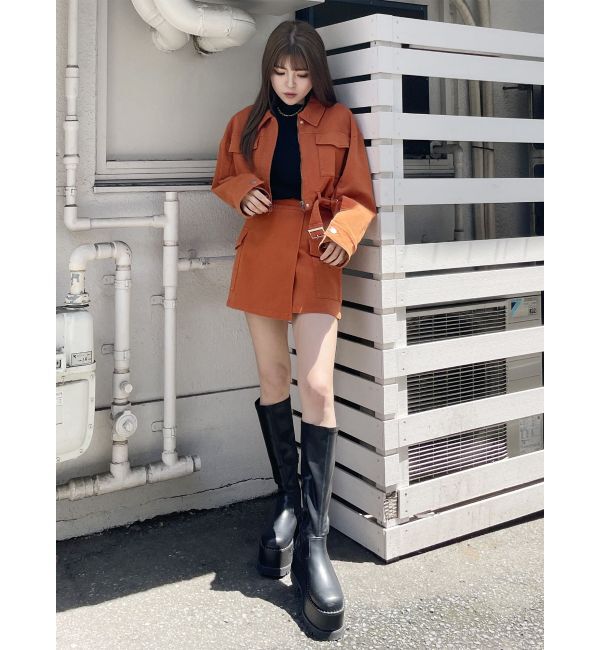 MURUA「ストレッチ厚底ハーフブーツ」|ロングブーツ|