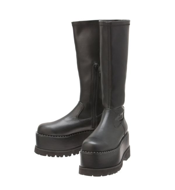 MURUA「ストレッチ厚底ハーフブーツ」|ロングブーツ|