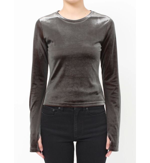 MURUA「シャンブレーベロアトップス」|Tシャツ・カットソー|