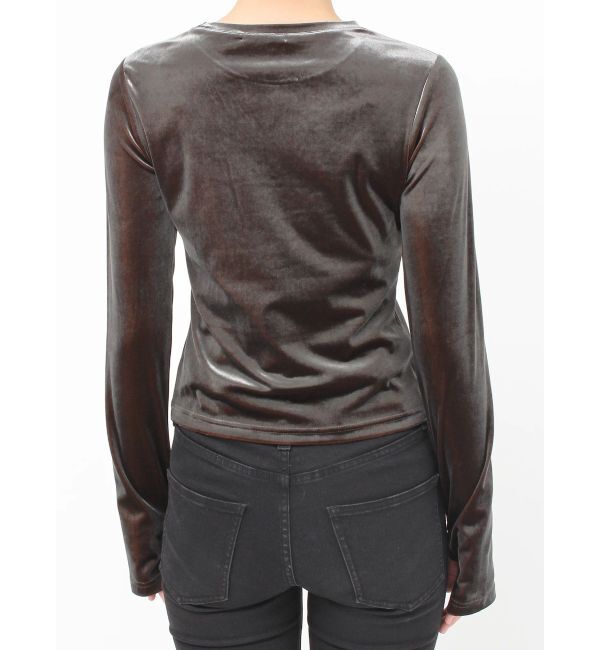 MURUA「シャンブレーベロアトップス」|Tシャツ・カットソー|