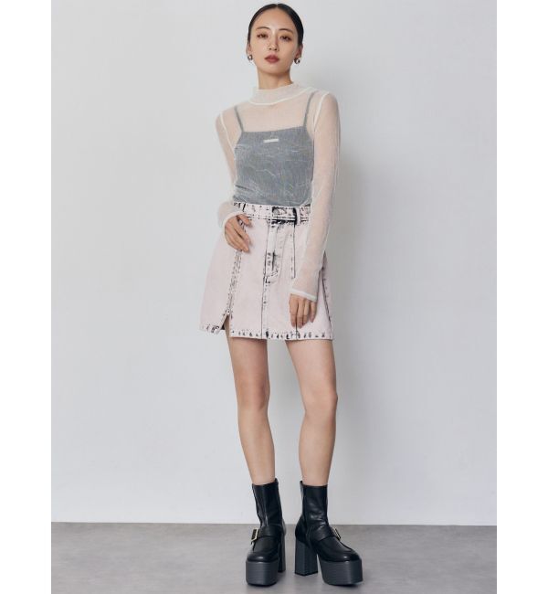 MURUA「プリーツシアーハイネックトップス」|Tシャツ・カットソー|