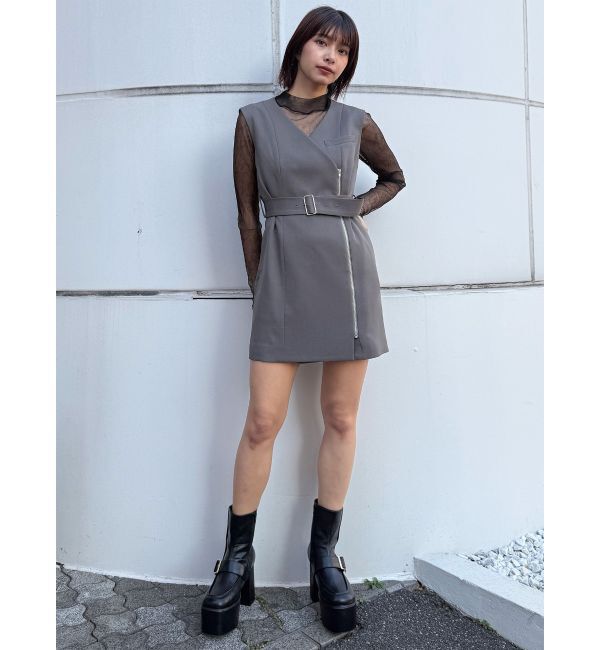 MURUA「プリーツシアーハイネックトップス」|Tシャツ・カットソー|