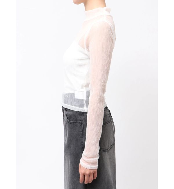 MURUA「プリーツシアーハイネックトップス」|Tシャツ・カットソー|