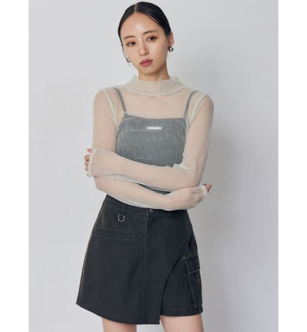 MURUA「プリーツシアーハイネックトップス」|Tシャツ・カットソー|