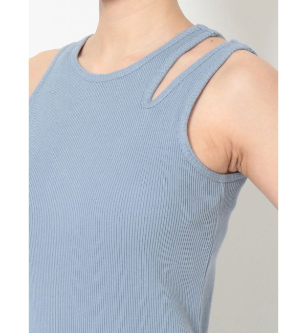 Ungrid「パット付きアシメデザインテレコタンクトップ」|タンクトップ|