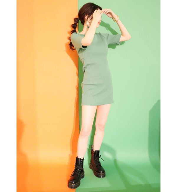 EVRIS「タッセルリブカットワンピース」|ワンピース|