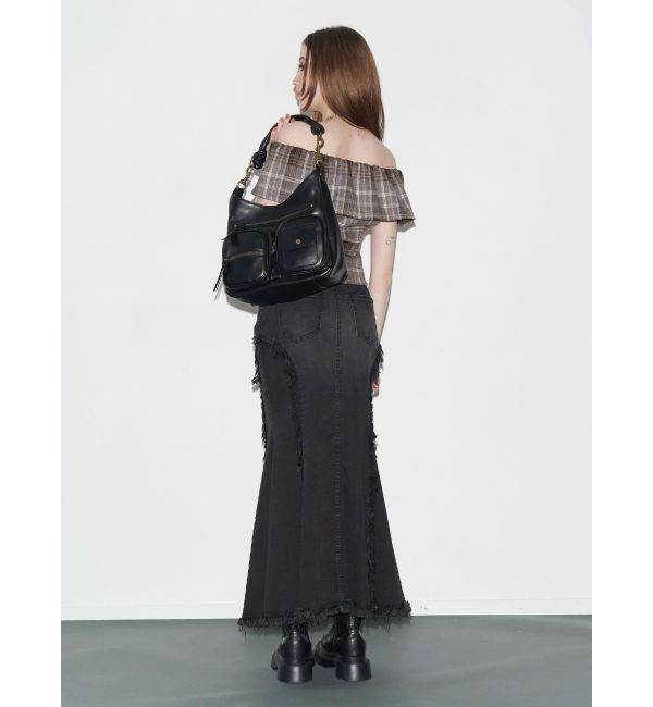 EVRIS「チェックオフショルブラウス」|シャツ・ブラウス|