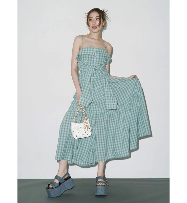 EVRIS「シャツデザインロングワンピース」|ワンピース|