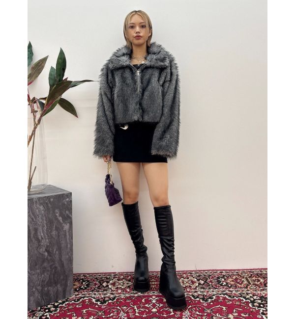 EVRIS「【秒盛れブーツ】ロングチャンキーヒールブーツ」|ロングブーツ|