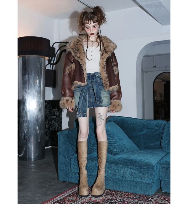 EVRIS「【秒盛れブーツ】ロングチャンキーヒールブーツ」|ロングブーツ|