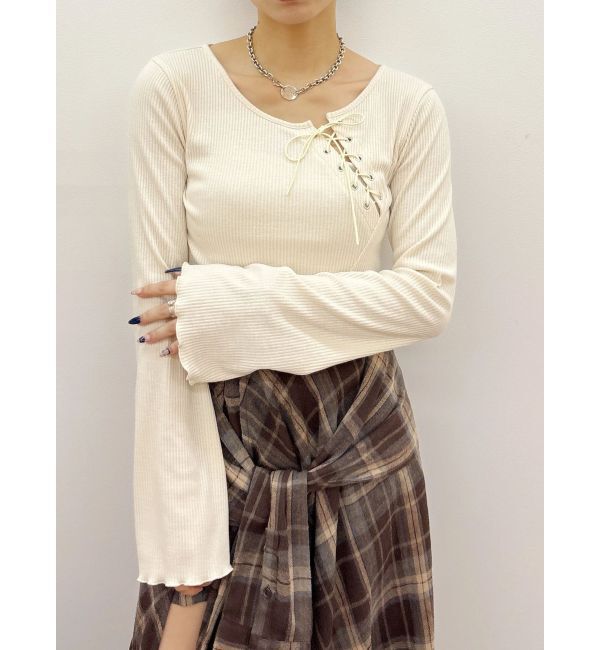 EVRIS「レースアップカットソー」|Tシャツ・カットソー|