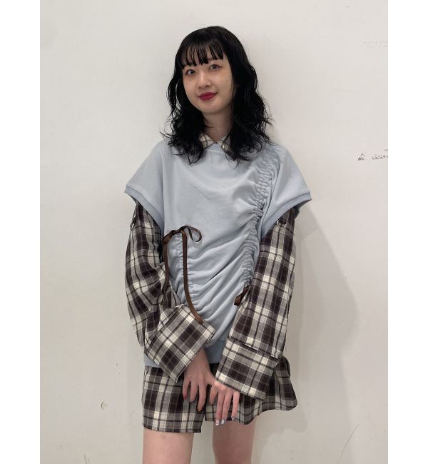 jouetie「シャーリングリボンルーズプルオーバー」|Tシャツ・カットソー|