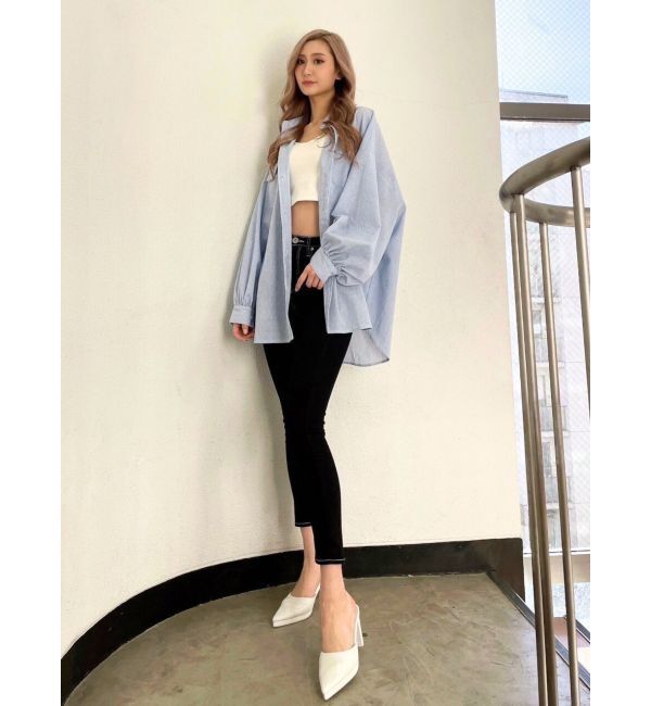 GYDA「ストライプオーバーシャツ」|シャツ・ブラウス|