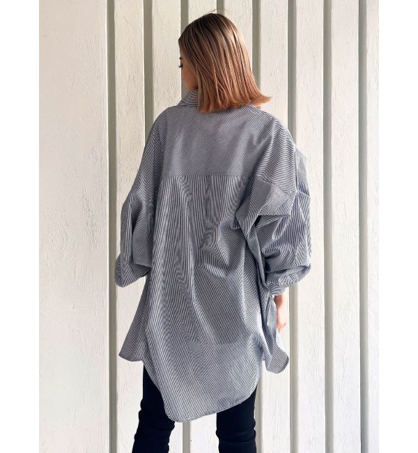 GYDA「ストライプオーバーシャツ」|シャツ・ブラウス|