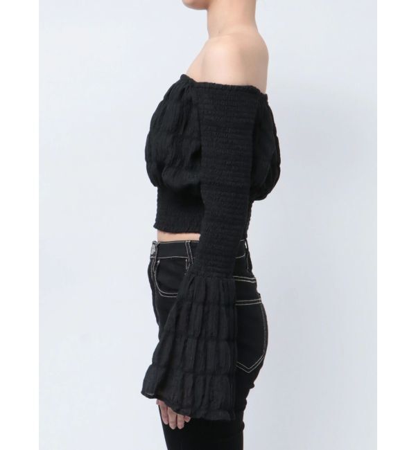 GYDA「オフショルシャーリングスリーブブラウス」|シャツ・ブラウス|