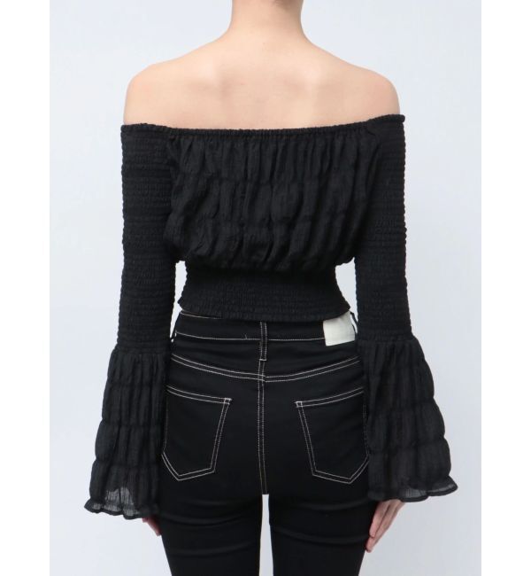 GYDA「オフショルシャーリングスリーブブラウス」|シャツ・ブラウス|