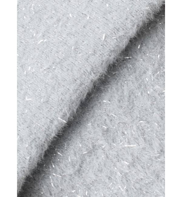 GYDA「BACK リボンラメシャギーショートニットトップス」|ニット・セーター|