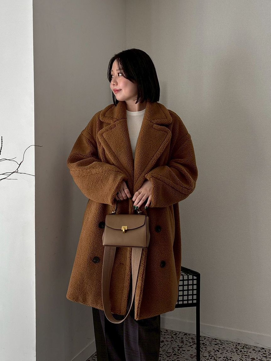 Mila Owen「オーバーサイズボアコート」|ステンカラーコート|