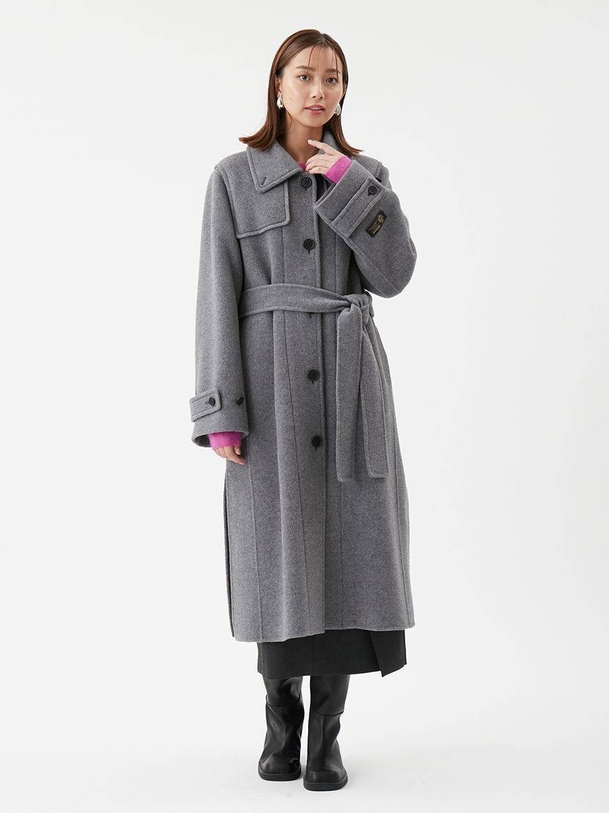 Mila Owen「ロングリバーコート」|ステンカラーコート|