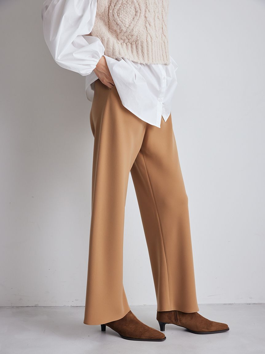 Mila Owen「ウエストゴムイージーワイドパンツ」|チノ|