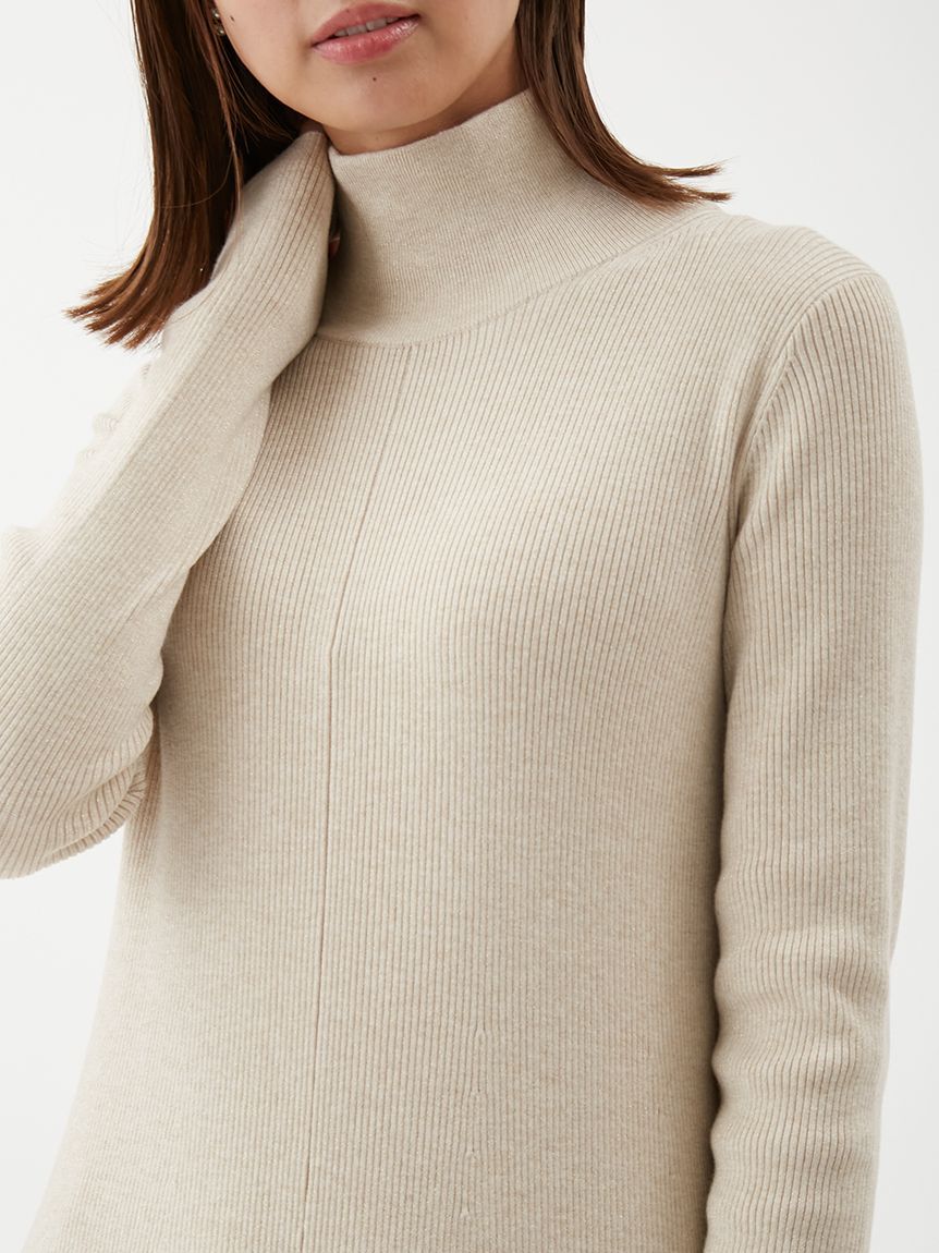 Mila Owen「タートルネックリブニットフレアワンピース」|ワンピース|