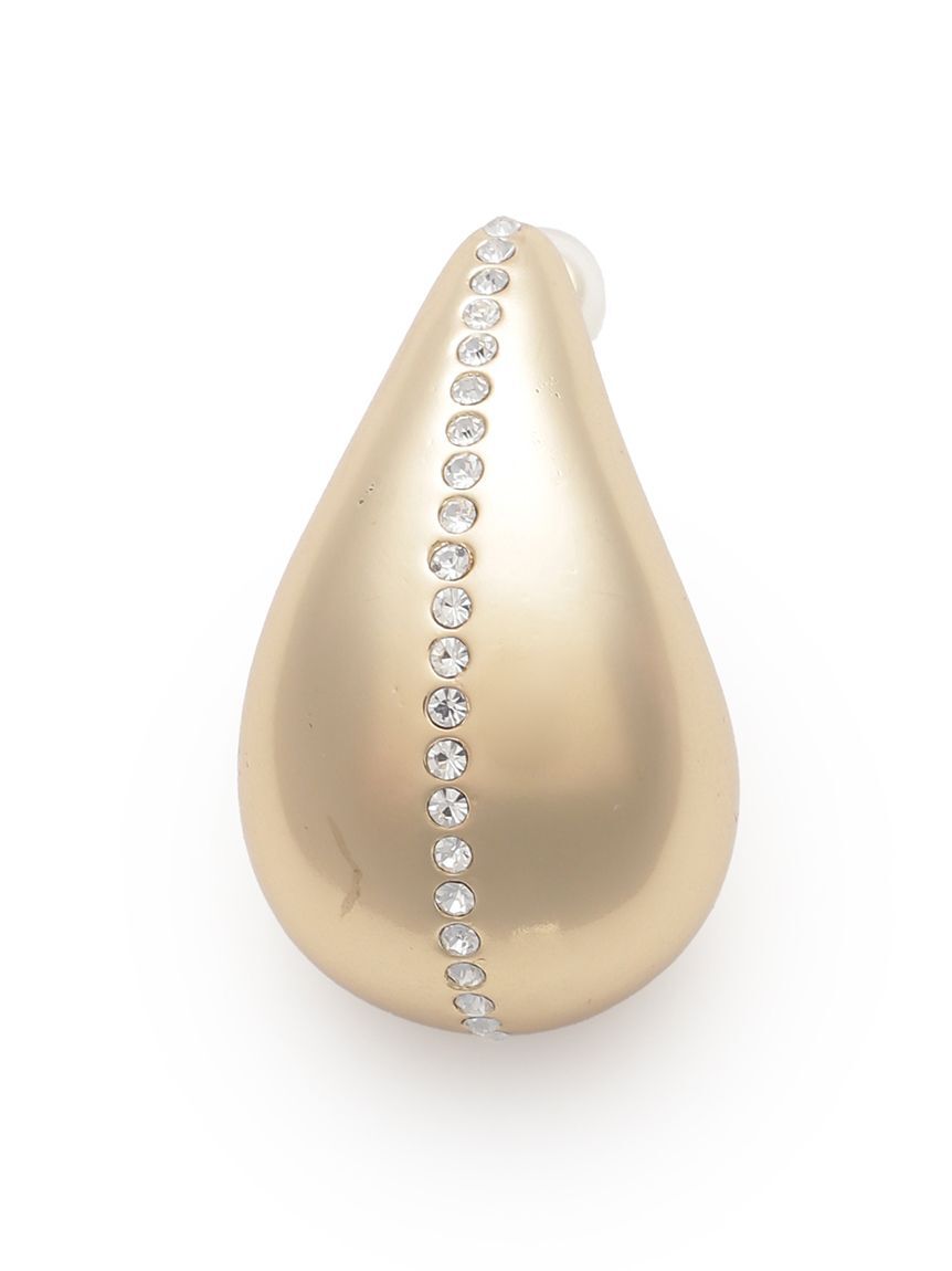 Mila Owen「メタルラインストーンドロップイヤリング」|イヤリング|