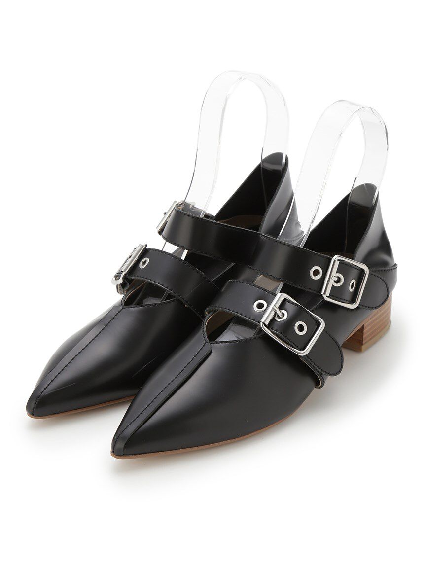 FURFUR「【WEB限定カラー】ダブルストラップバブーシュ」|パンプス|BLK