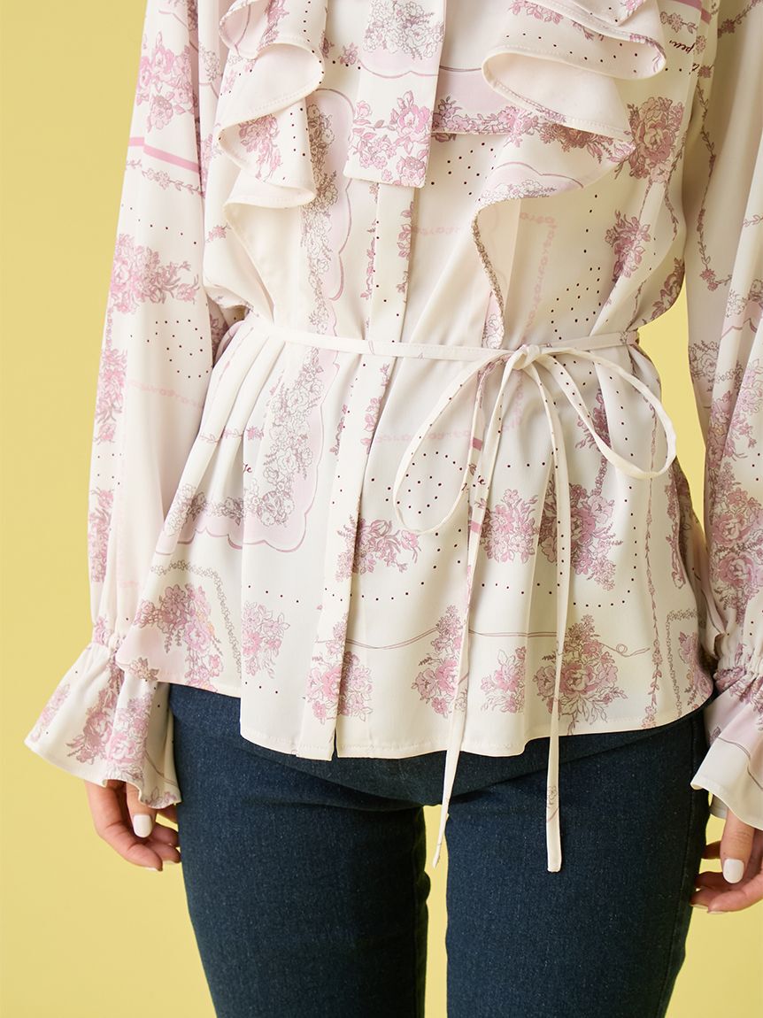 LILY BROWN「スカーフプリントボウタイブラウス」|シャツ・ブラウス|