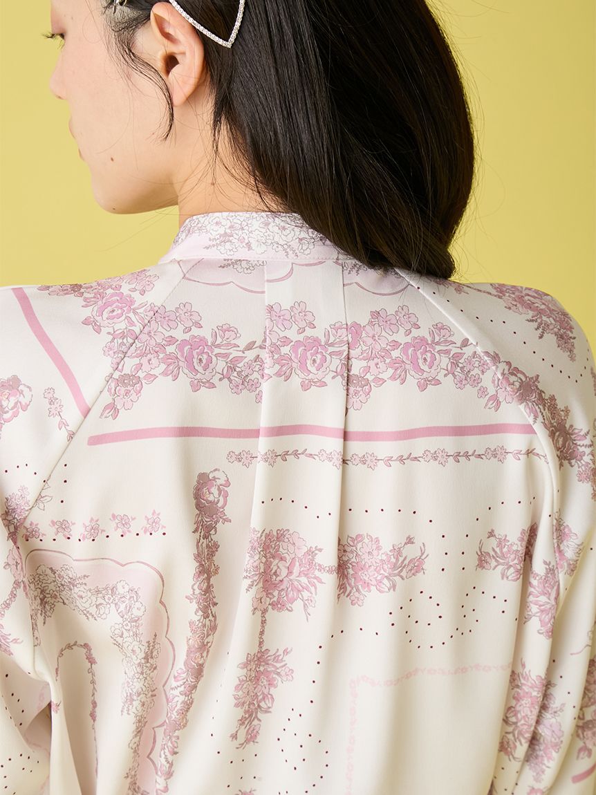 LILY BROWN「スカーフプリントボウタイブラウス」|シャツ・ブラウス|