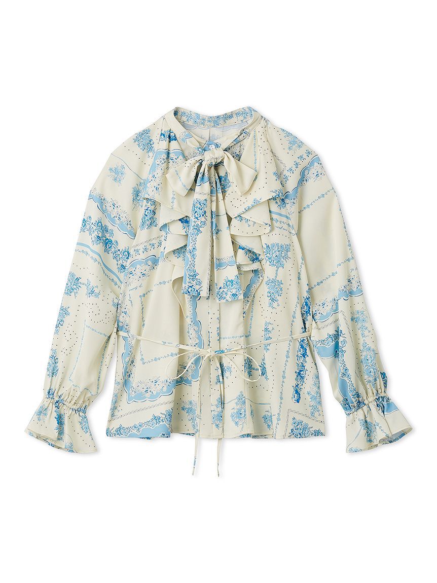 LILY BROWN「スカーフプリントボウタイブラウス」|シャツ・ブラウス|